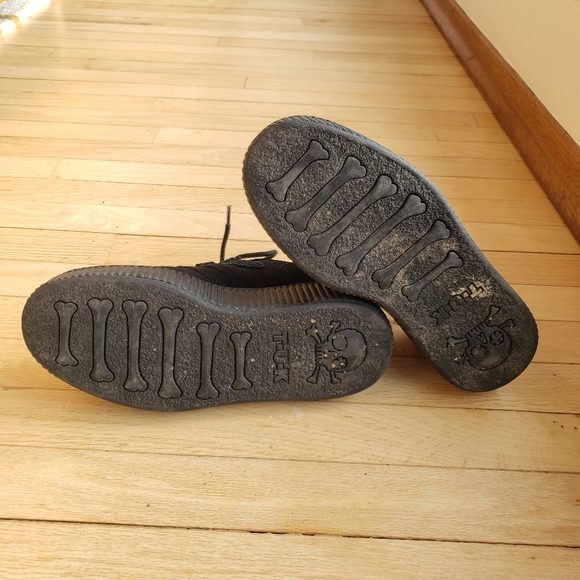 TUK Black Suede Viva Low Creeper Size W6 - Picture 5 of 7
